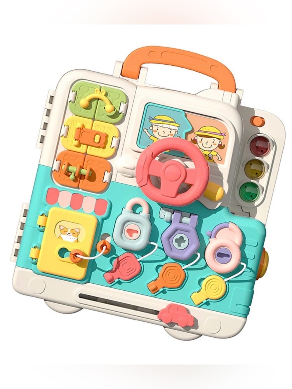 montessori toys busy board MOTOR HOME Suitcase baby toddler sensory educational